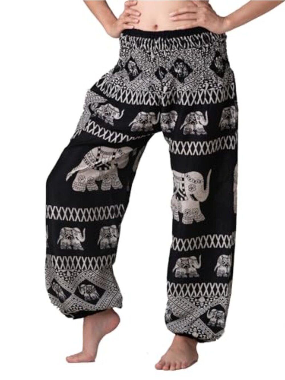 Harem Pants Women Boho Hippie Yoga Pants with Pocket Loose Flowy